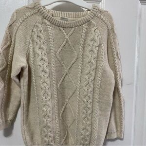H&M Cream Cable Knit Sweater (Size 1.5-2 Yrs) like New